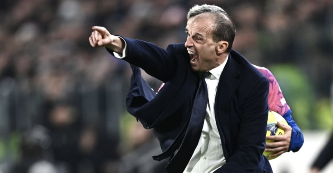 Allegri: urla dopo la vittoria