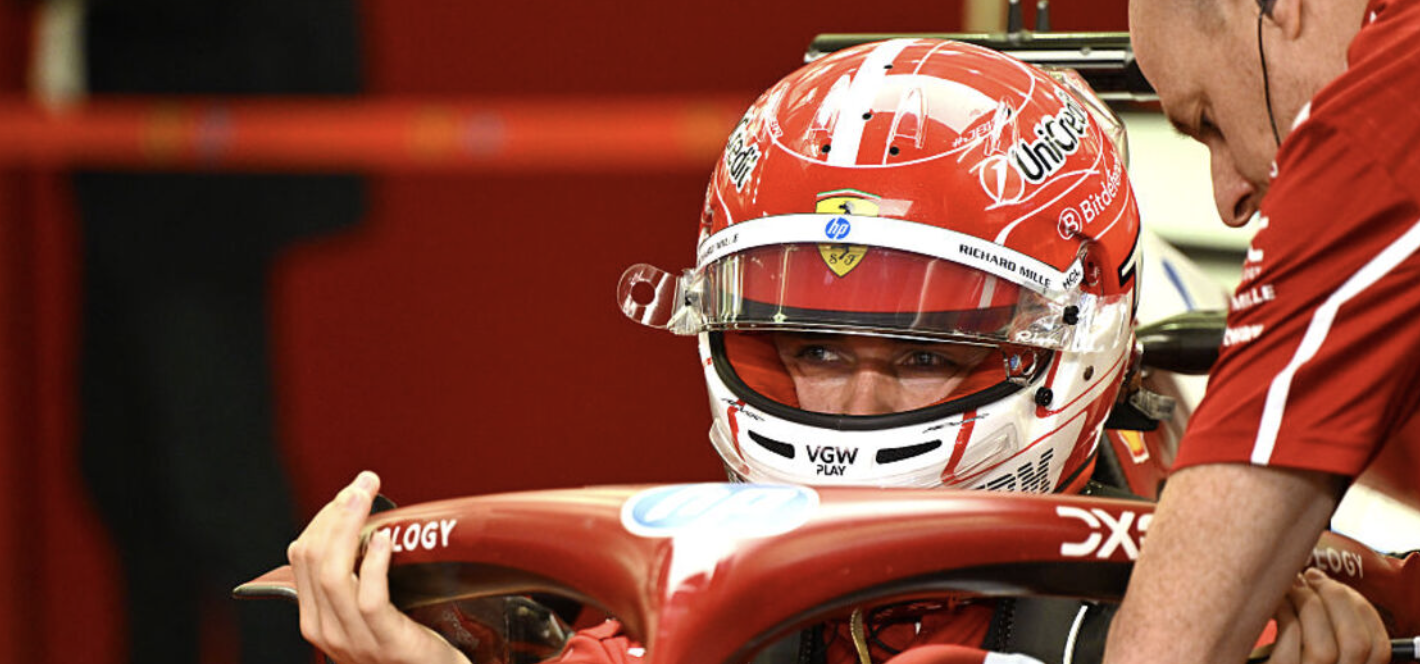 Leclerc dopo le libere del GP Bahrain